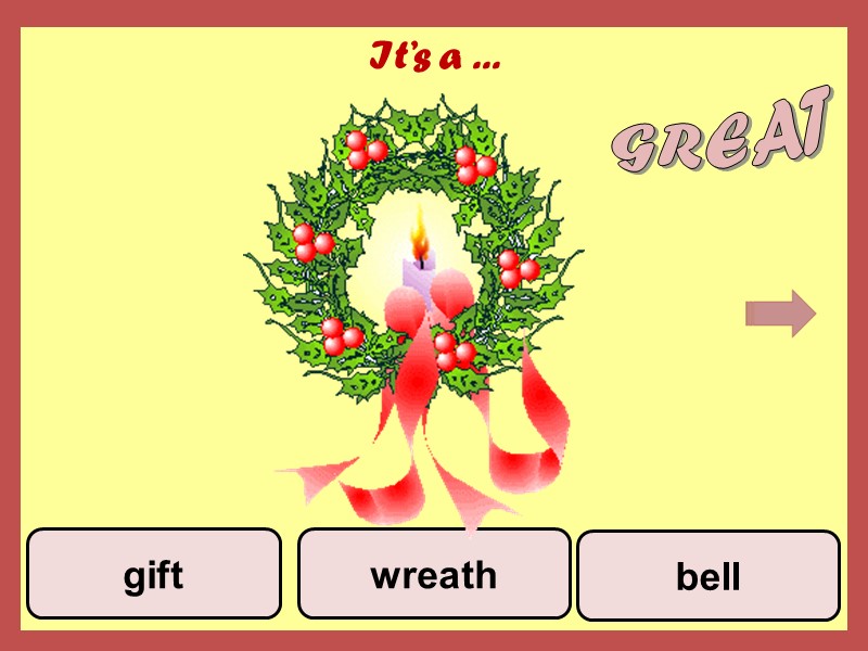 It’s a ... bell wreath gift GREAT